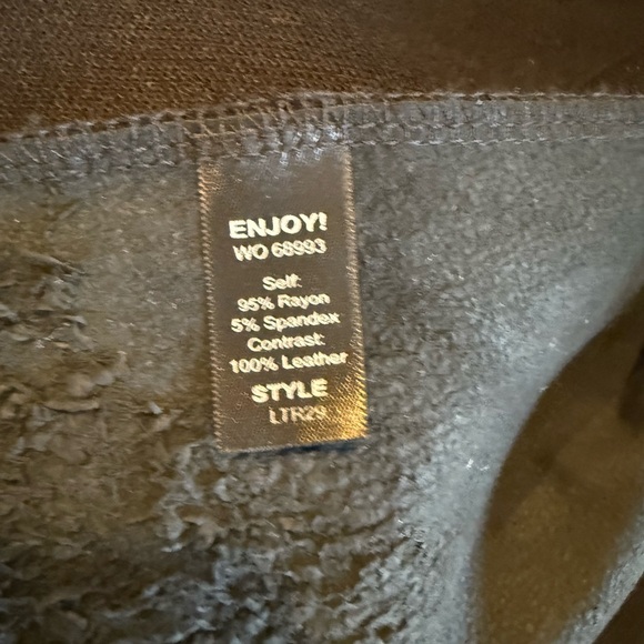 Michael Stars Mixed-Material Biker Jacket | Genuine Leather Panels | Black |  M - Picture 3 of 5